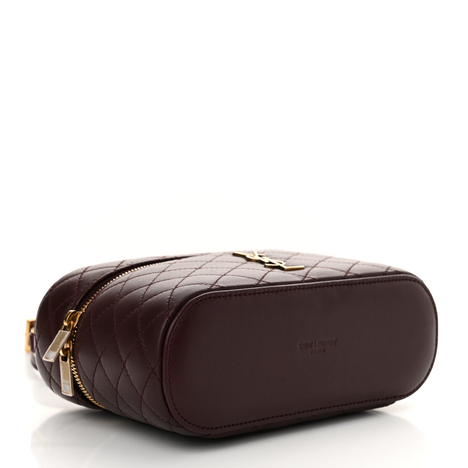 Saint Laurent Lambskin Quilted Mini Gaby Vanity Case Rouge Cabernet 4 of 8