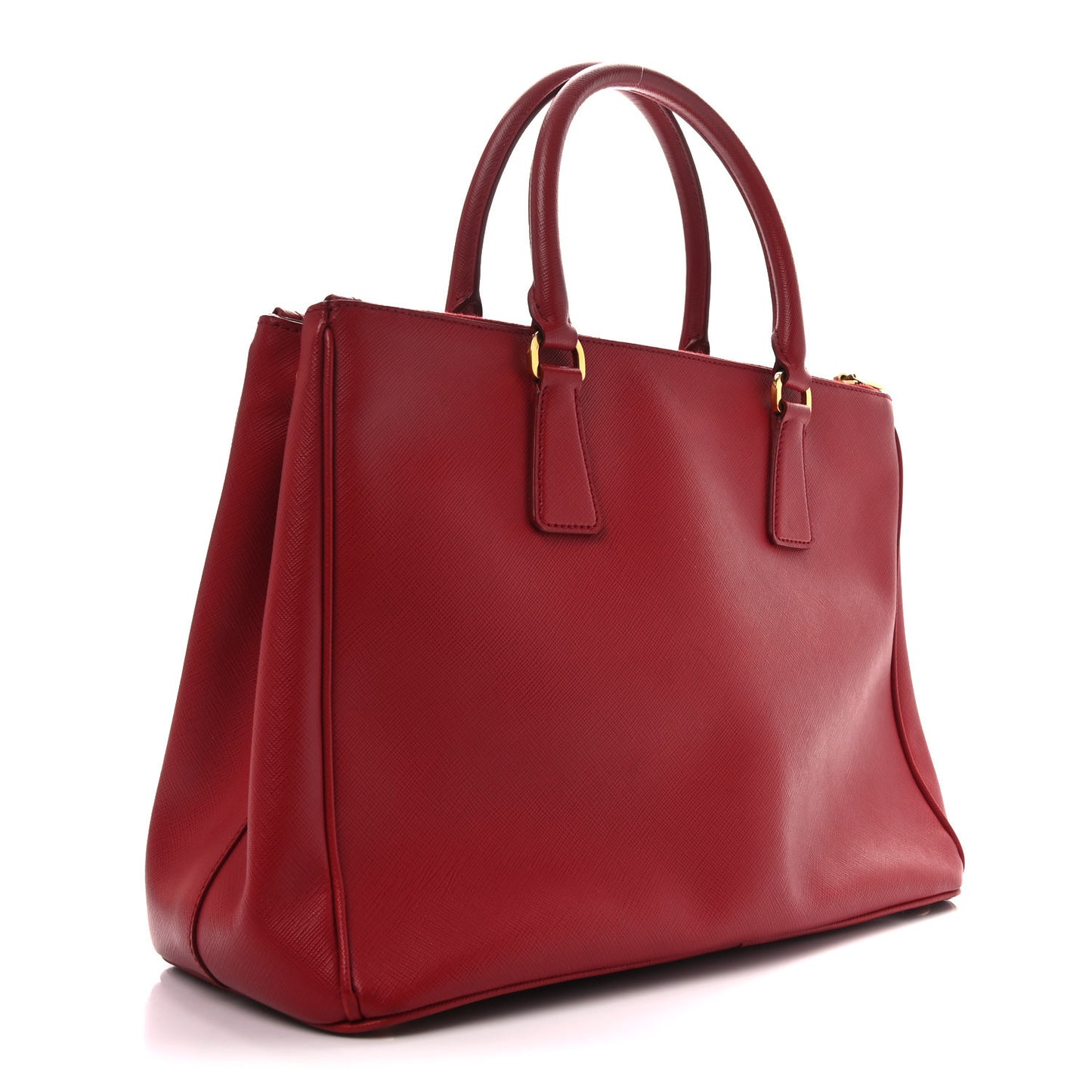 Saffiano Medium Galleria Double Zip Tote Fuoco