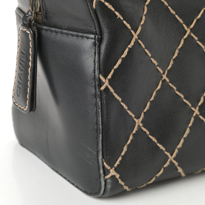 Chanel Calfskin Contrast Stitch Surpique Bowler Black 13 of 18