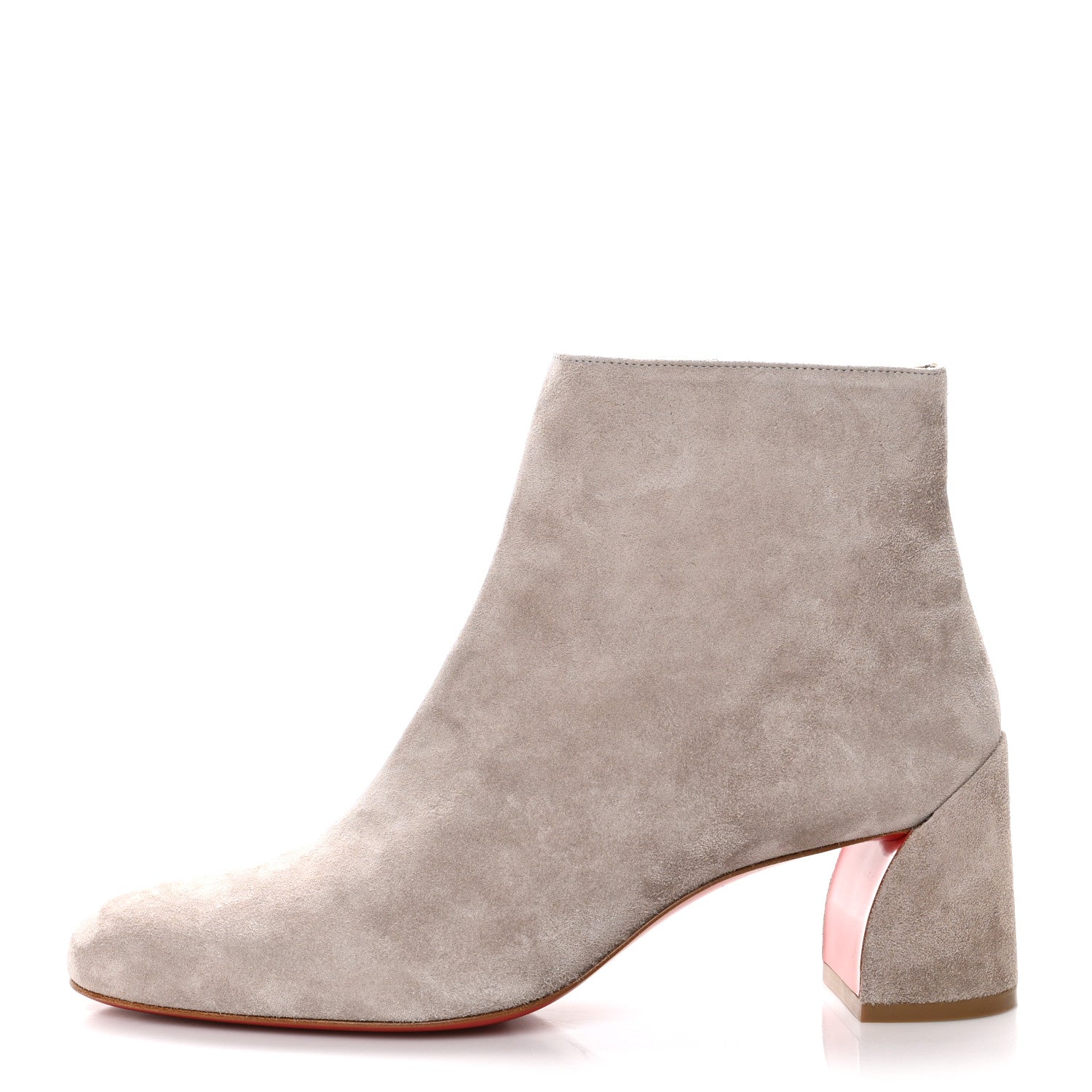 Christian Louboutin Veau Velours Turela 55 Ankle Boots 38.5 Fume 1 of 8