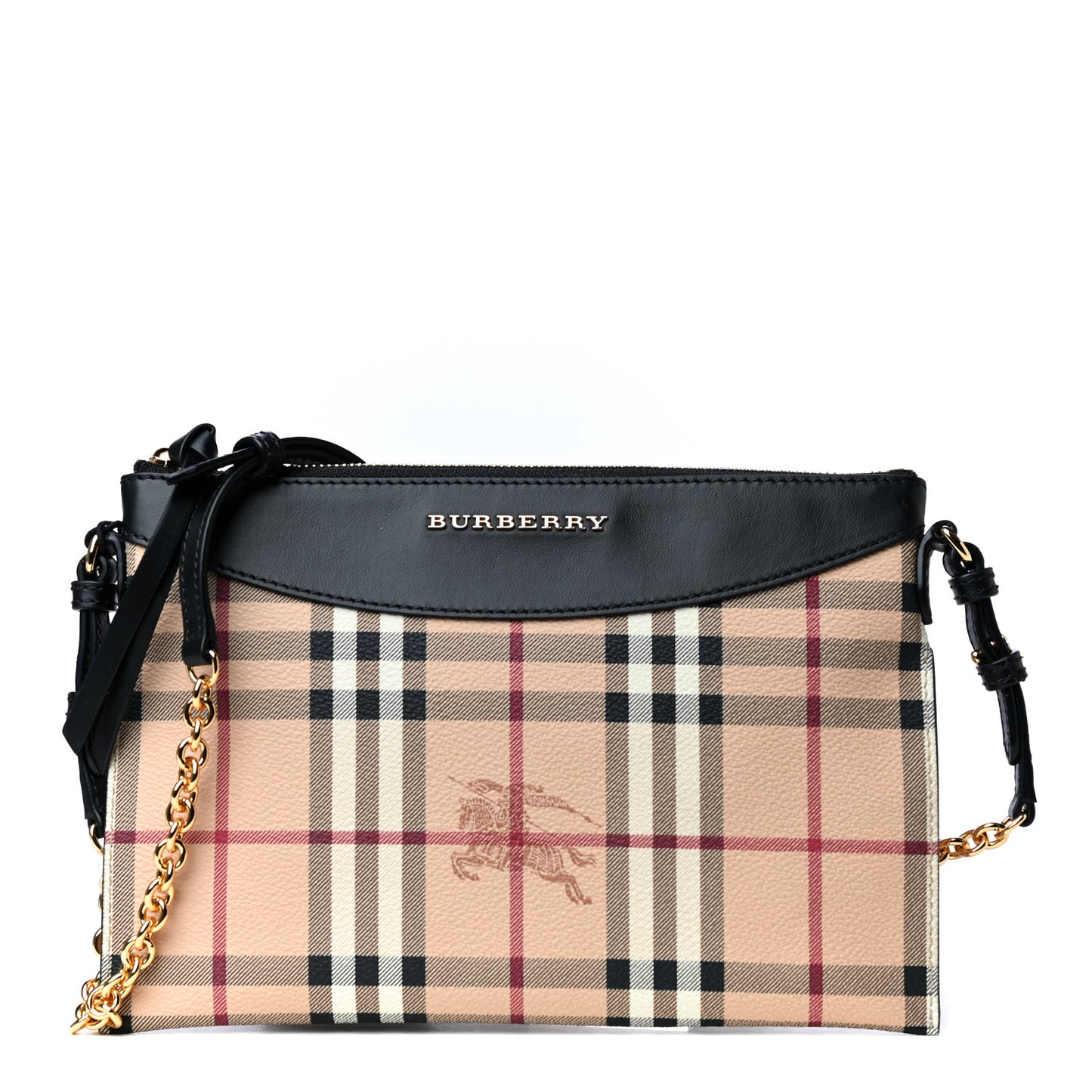 Haymarket Check Peyton Crossbody Clutch Bag Black