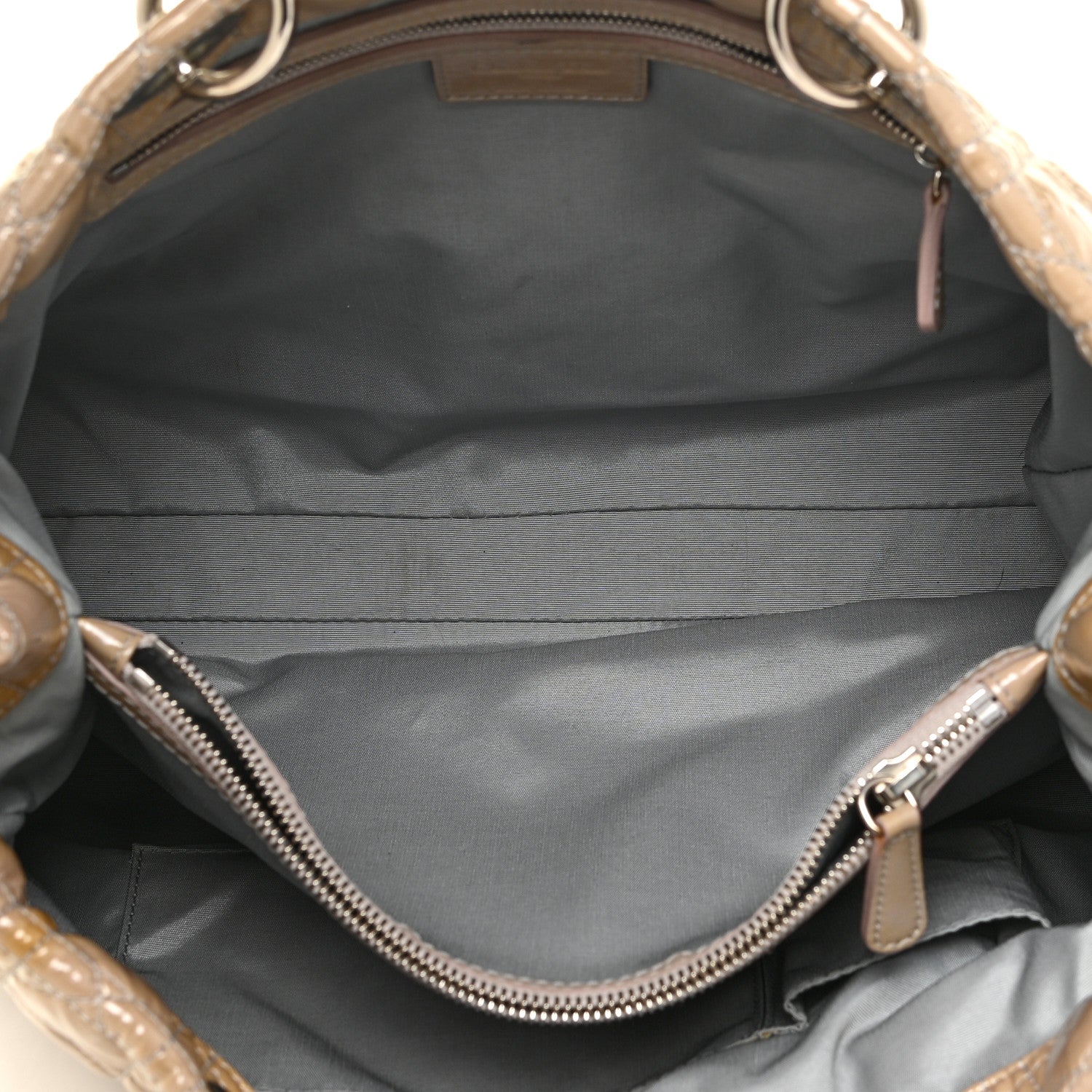 Christian Dior Patent Cannage Large Dior Soft Shopping Tote Beige 4 of 25