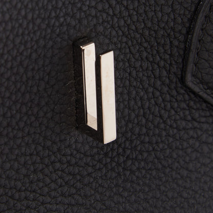 Hermes Togo Verso Birkin 35 Black Bleu Agate 24 of 31