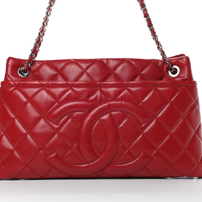 Chanel Caviar Quilted Timeless CC Soft Tote Red 8 of 13