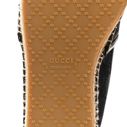 Gucci Monogram Espadrilles 37 Black 7 of 9