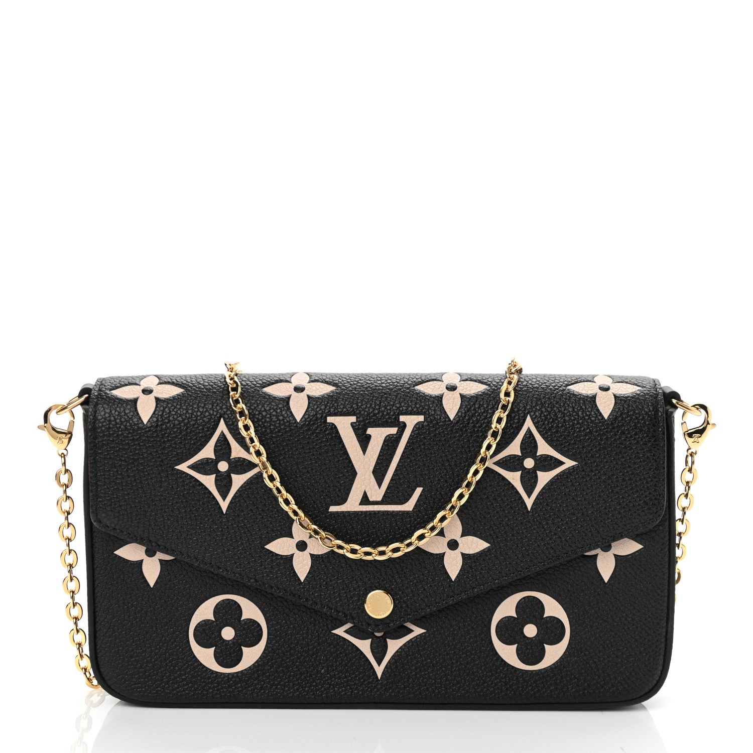 Louis Vuitton Empreinte Monogram Giant Felicie Pochette Black Beige 3 of 15