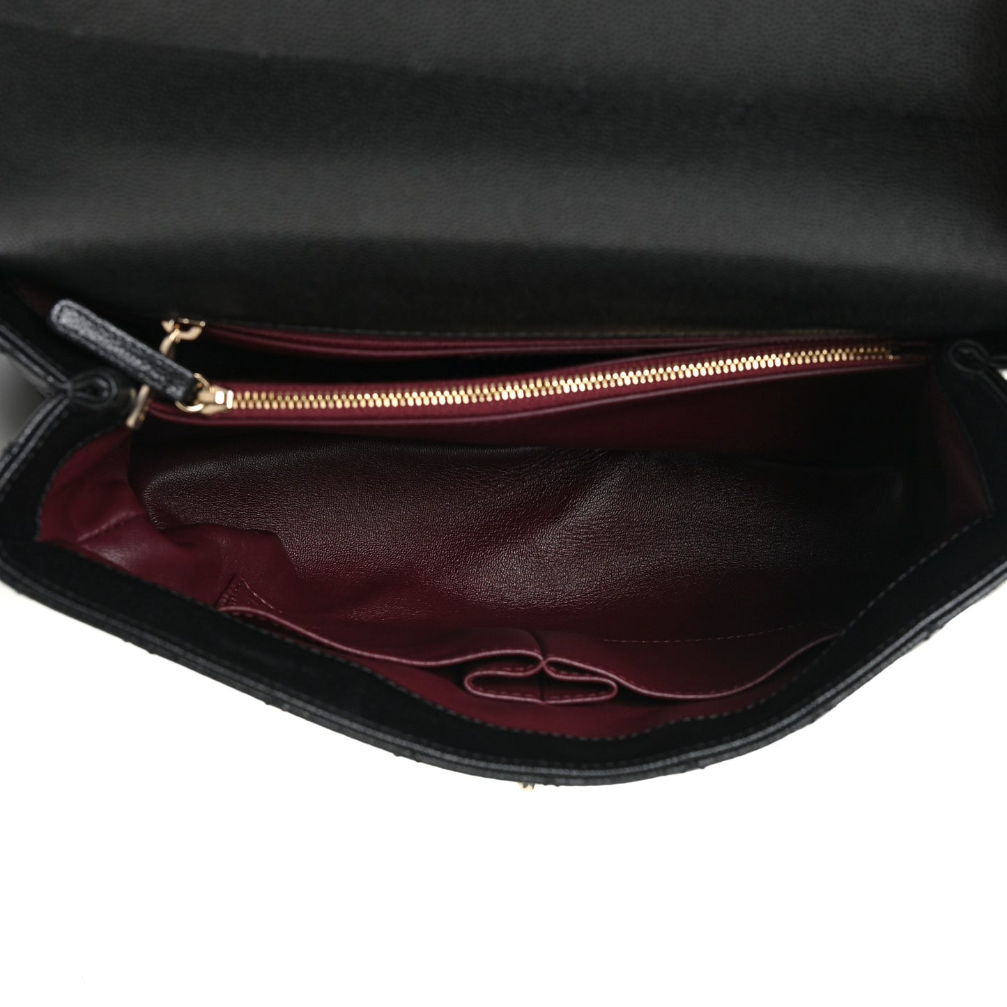 Caviar Quilted Medium Coco Handle Flap Black