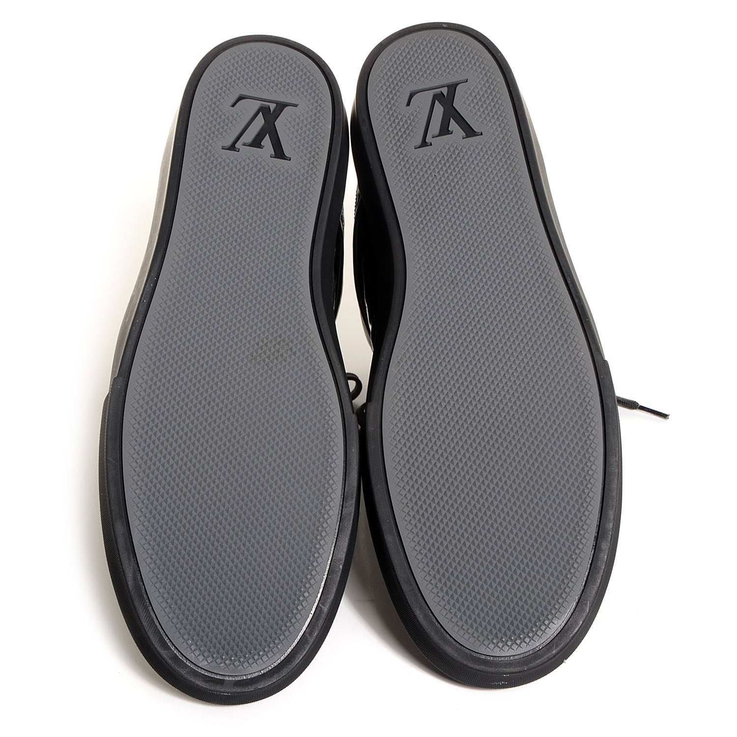 Louis Vuitton Patent Calfskin Embossed Monogram Tower Sneakers 9 Black 4 of 5