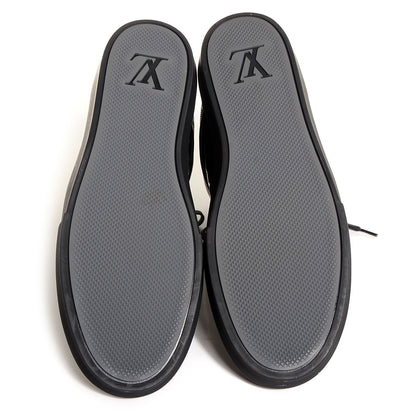 Louis Vuitton Patent Calfskin Embossed Monogram Tower Sneakers 9 Black 4 of 5