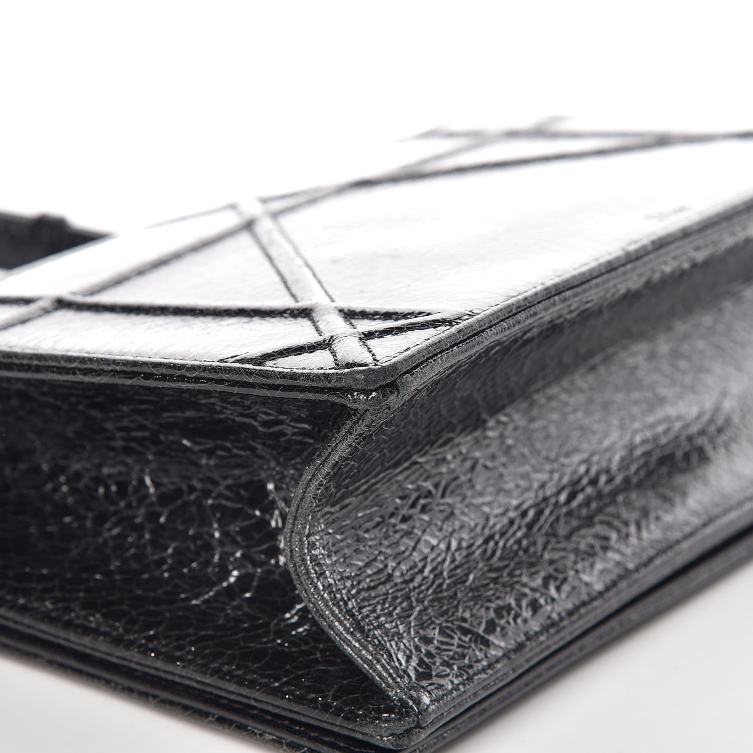 Christian Dior Crackled Deerskin Medium Diorama Flap Bag Black 13 of 16