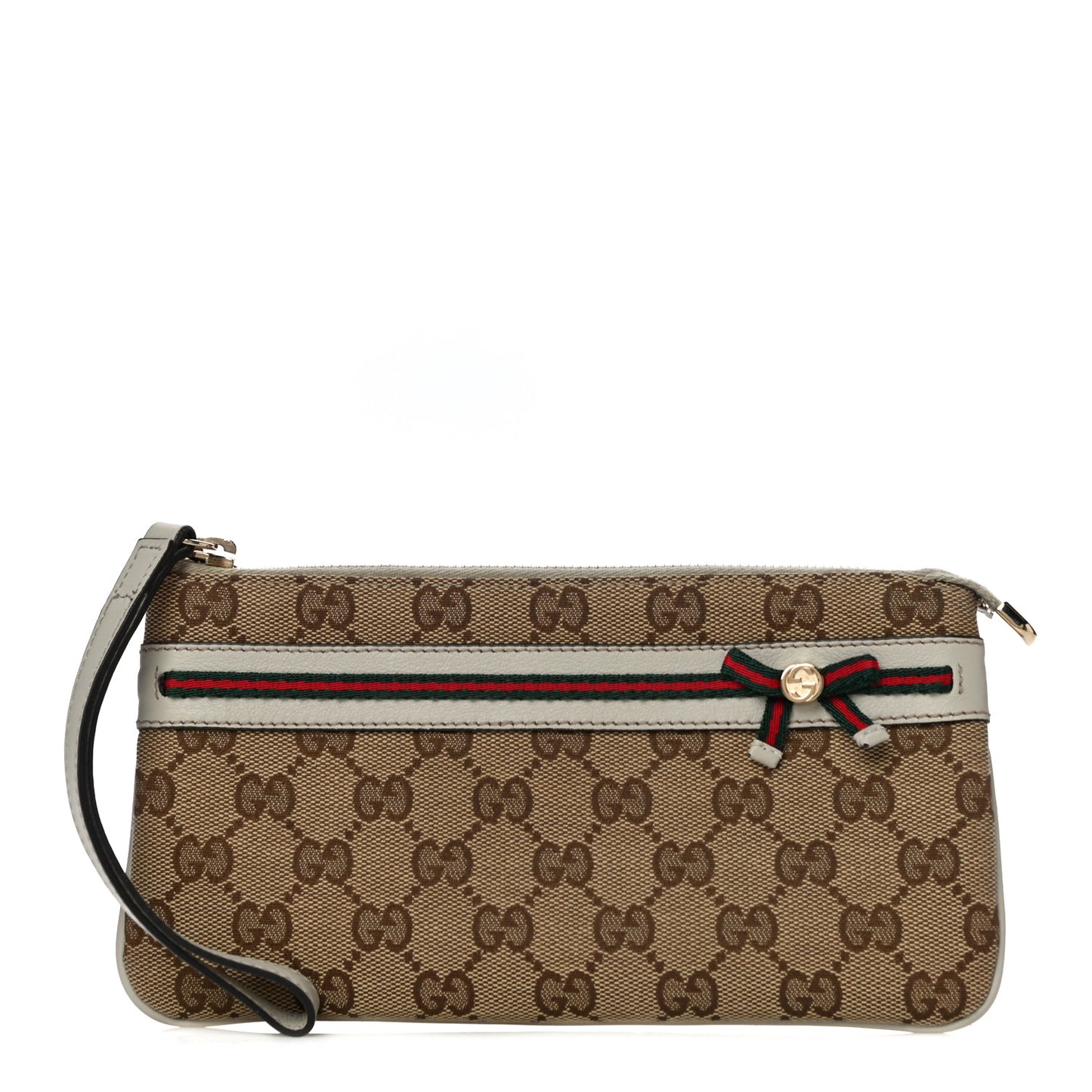 Monogram Mayfair Wristlet Off White