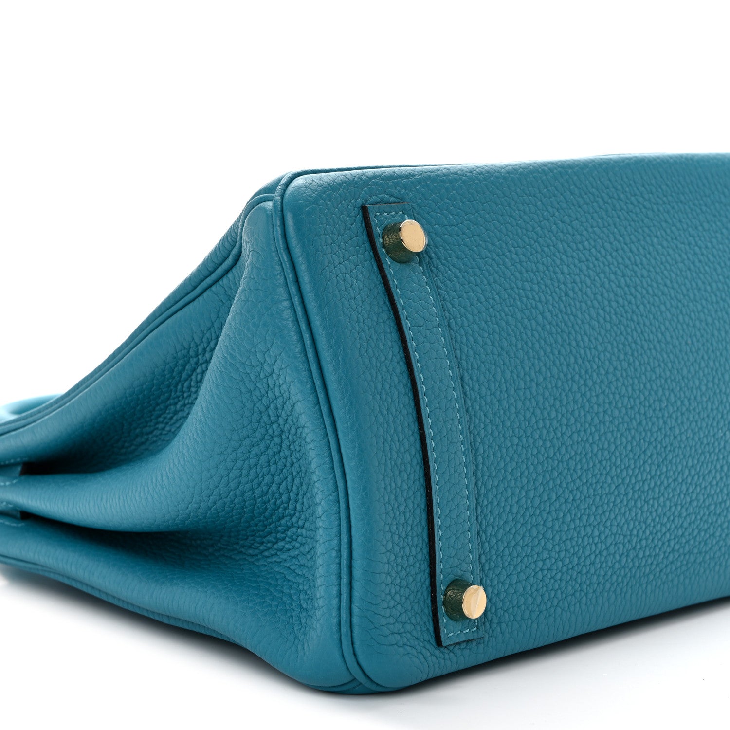 Hermes Taurillon Clemence Birkin 30 Turquoise 9 of 12
