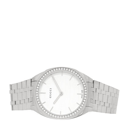 Gucci Stainless Steel Diamond Bezel 34mm 25H Quartz Watch 2 of 5
