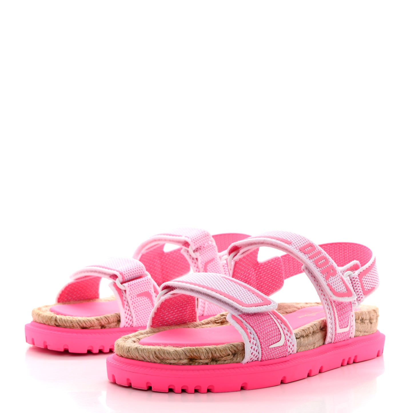 Technical Knit Jute Dioract 10mm Sandals 40.5 White Fuchsia