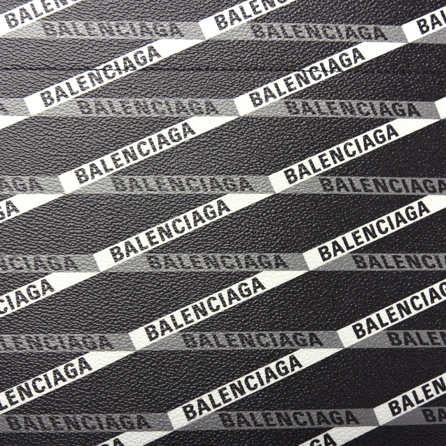Balenciaga Coated Canvas Losange Monogram Plastic Bag Shopper S Black Grey 9 of 9