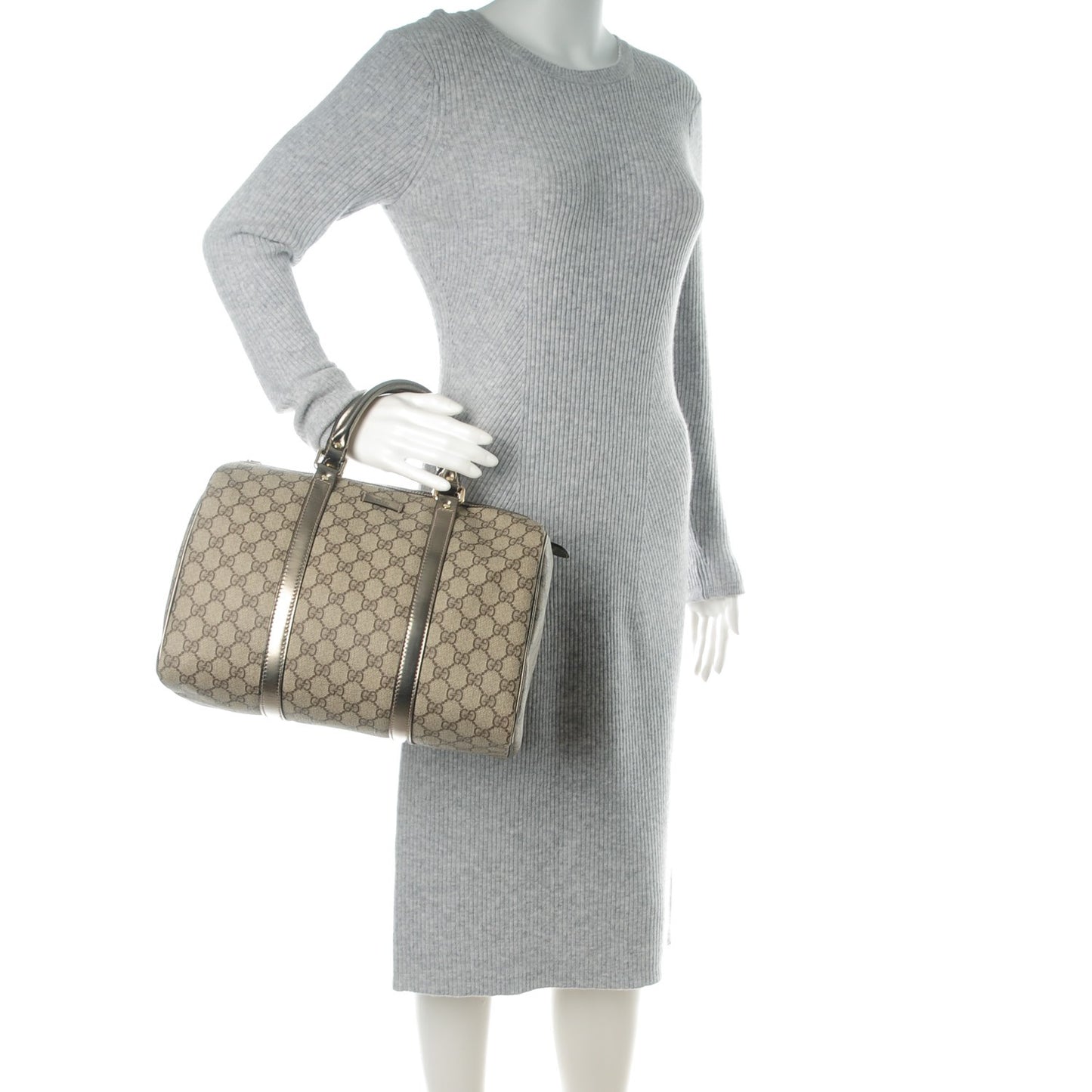 GG Plus Monogram Medium Joy Boston Pewter