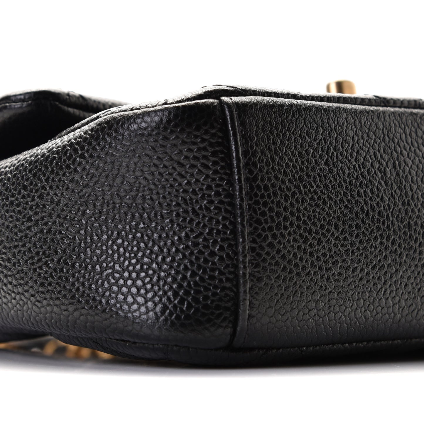 Caviar Quilted Mini Chain Soul Flap Black