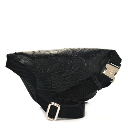 Gucci Calfskin GG Tennis Embossed Belt Bag Black 2 of 14