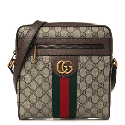 Gucci GG Supreme Monogram Web Small Ophidia Messenger Bag Brown 1 of 11