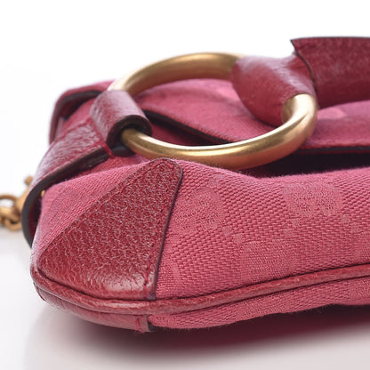 Gucci Monogram Horsebit Clutch Pink 8 of 10