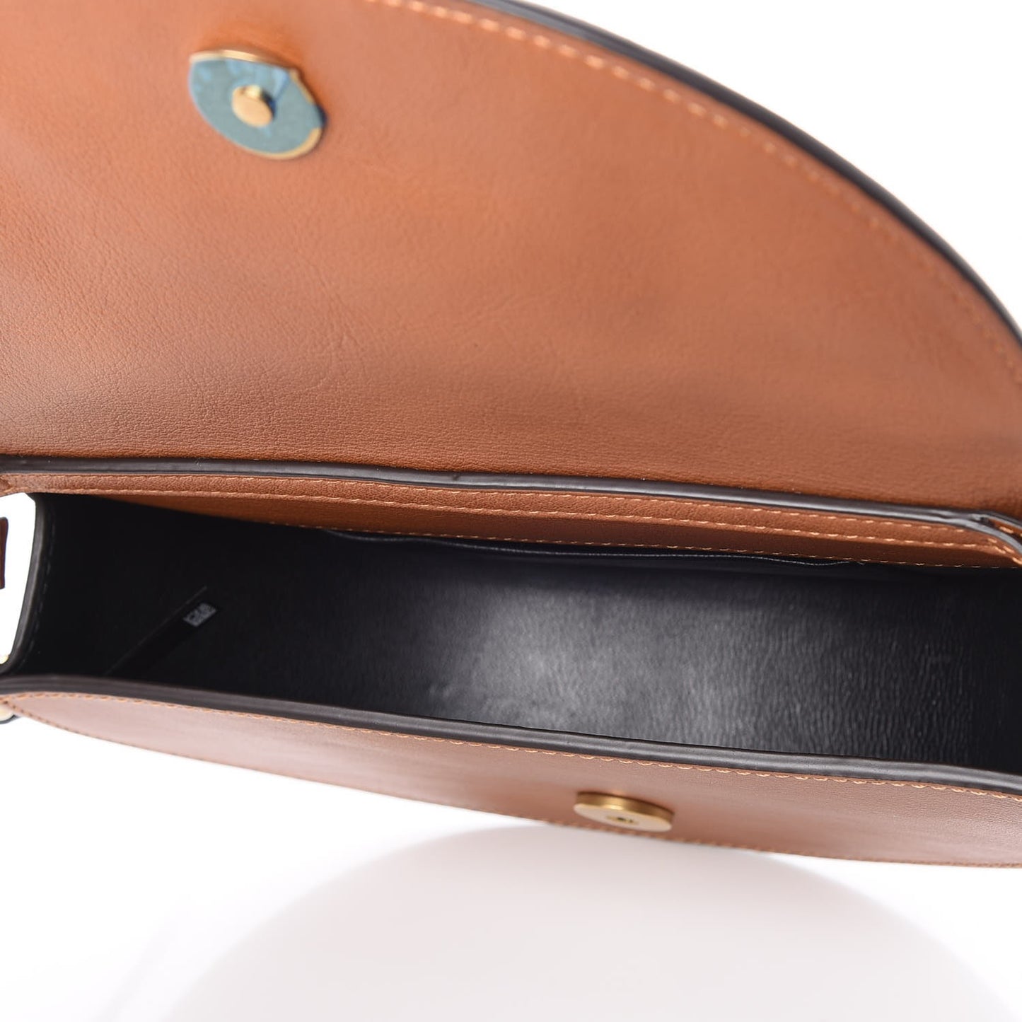 Calfskin Small Nile Bracelet Minaudiere Bag Caramel