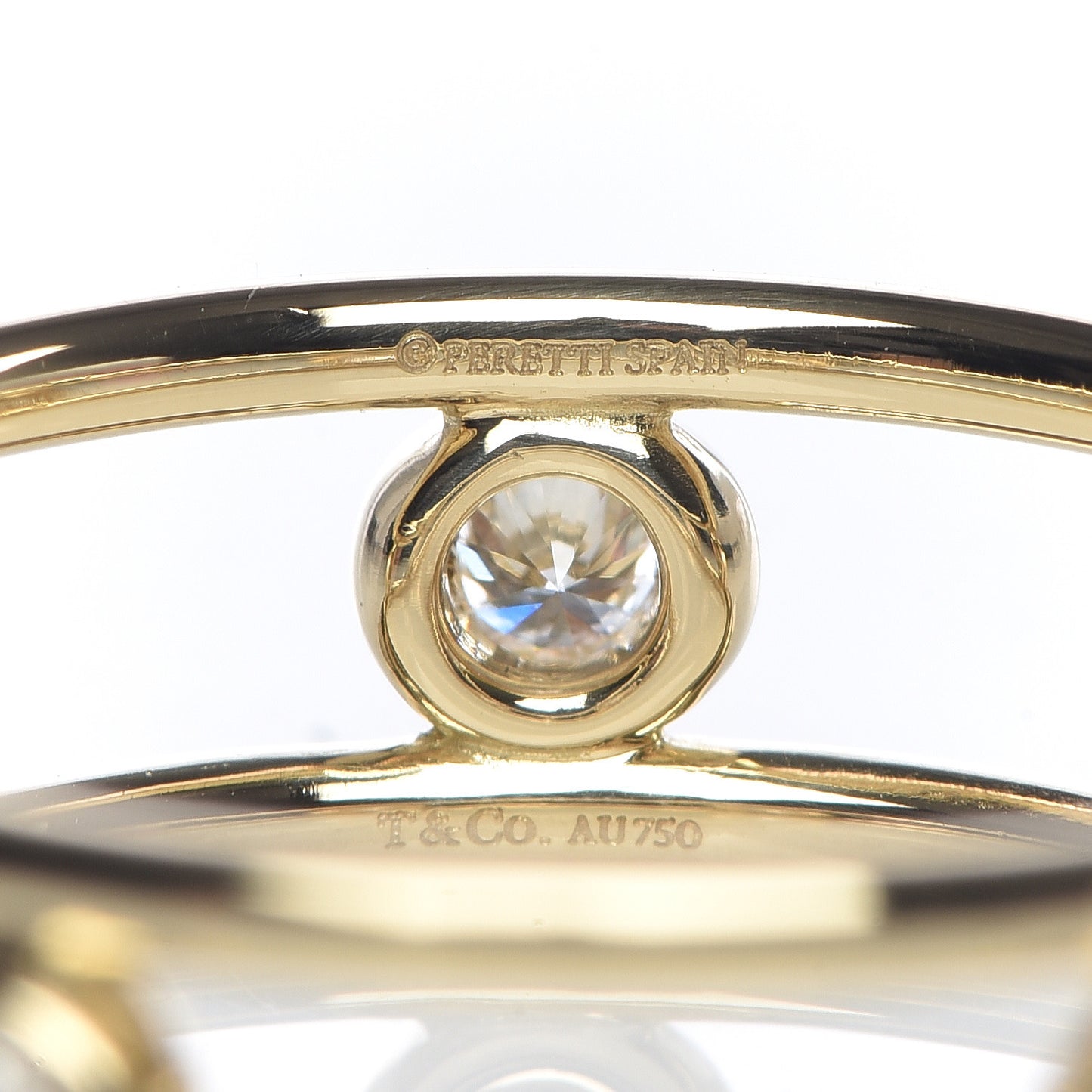 18K Yellow Gold Diamond Elsa Peretti Diamonds by the Yard Ring 55 7.25
