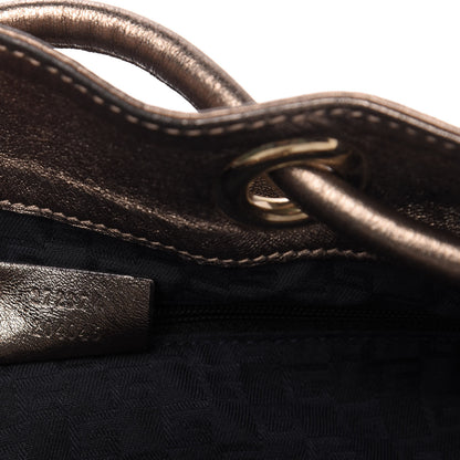 Gucci Metallic Calfskin Drawstring Shoulder Bag Gold 9 of 10