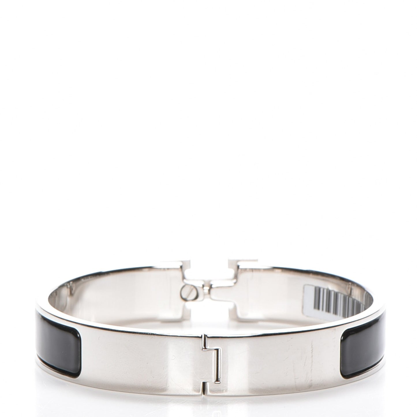 Enamel Narrow Clic Clac H Bracelet GM Black