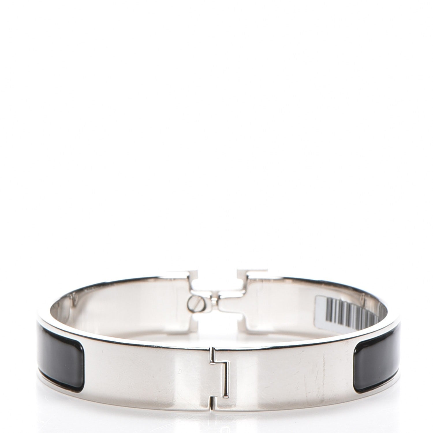 Hermes Enamel Narrow Clic Clac H Bracelet GM Black 3 of 5