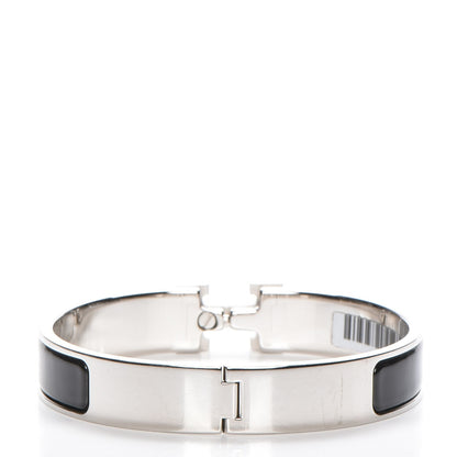 Hermes Enamel Narrow Clic Clac H Bracelet GM Black 3 of 5