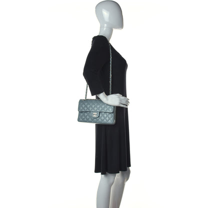 Chanel Caviar Quilted Small Double Flap Light Blue 2 of 11