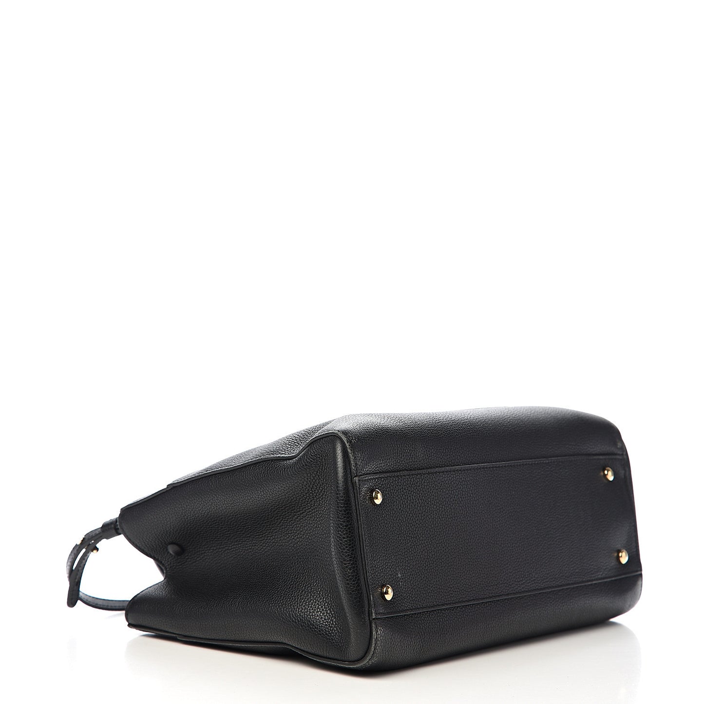 Grained Calfskin Small Neo Executive Shopper Tote Black