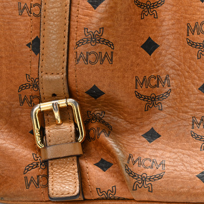 MCM Visetos Medium Essentials Shopper Tote Cognac 10 of 20