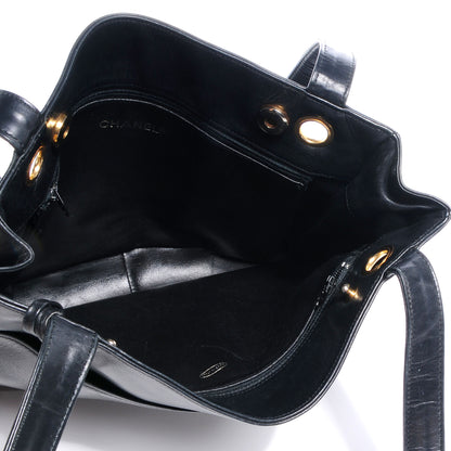 Chanel Lambskin Shopping Tote Black 5 of 8