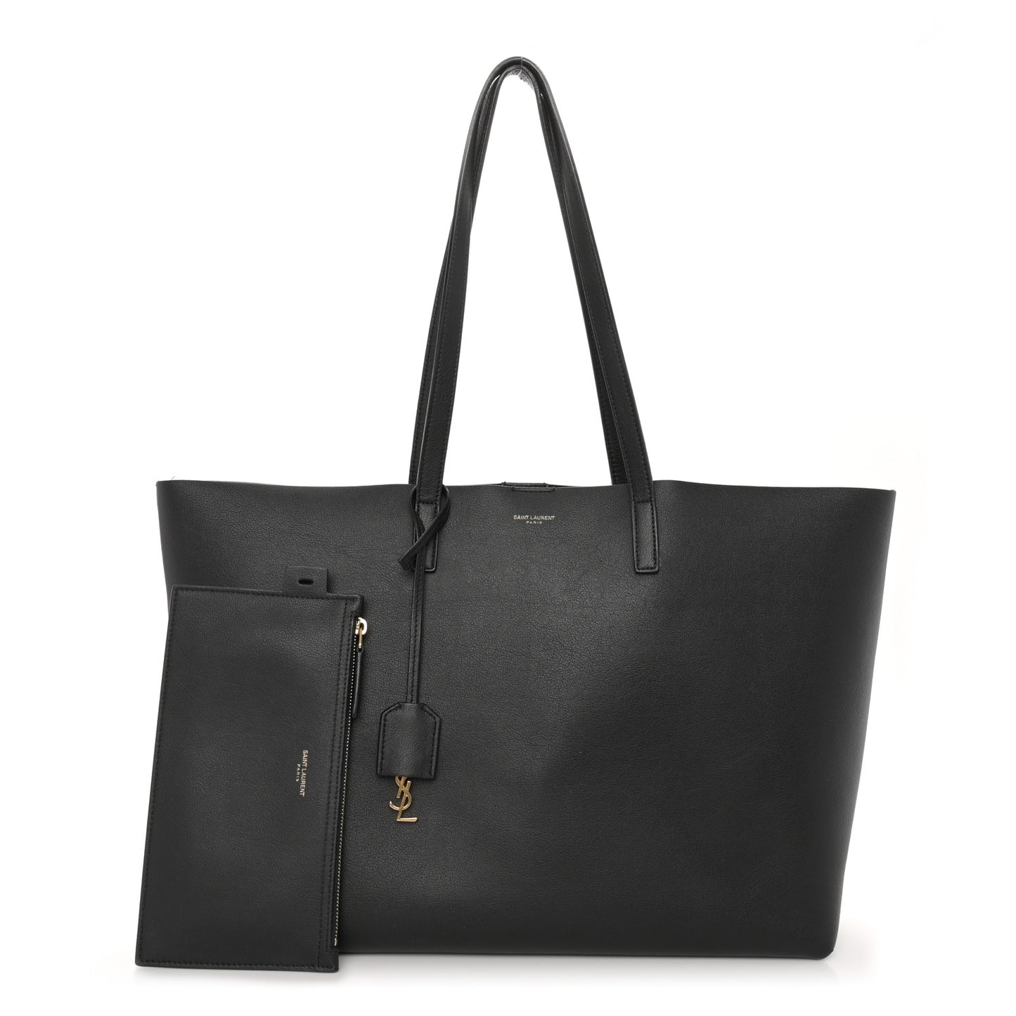 Calfskin Large Shopping Tote Black