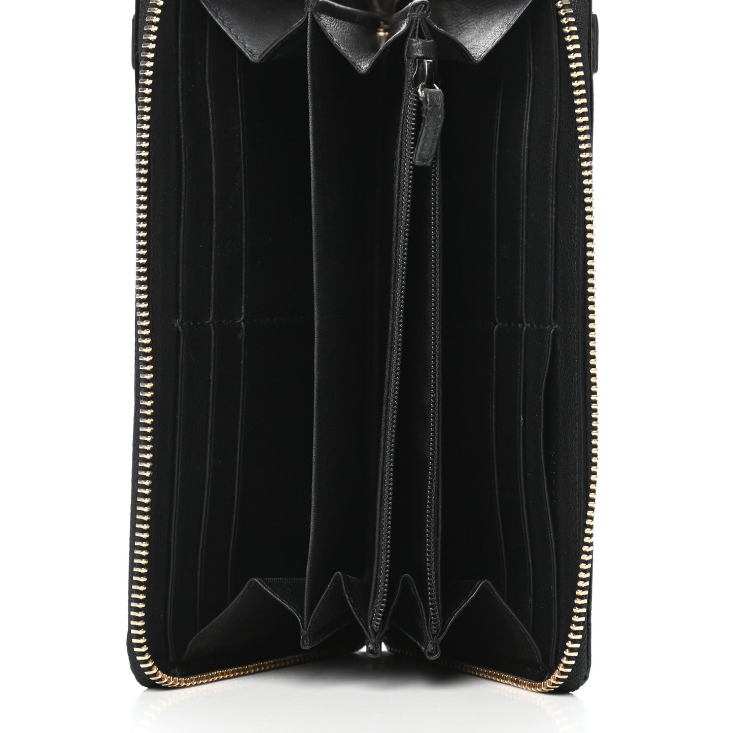 Patent Microguccissima Nice Zip Around Wallet Black