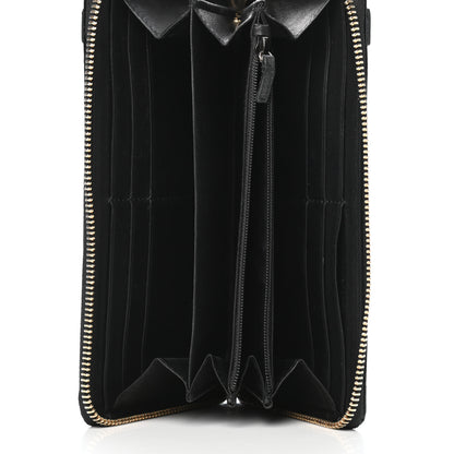 Gucci Patent Microguccissima Nice Zip Around Wallet Black 5 of 8