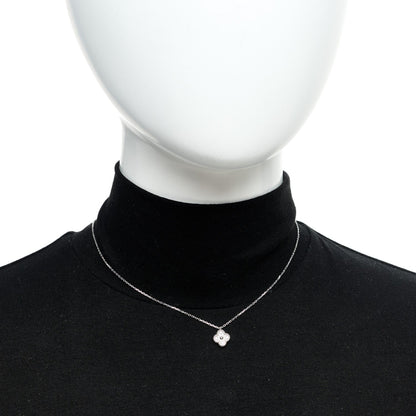 Van Cleef & Arpels 18K White Gold Diamond Sweet Alhambra Pendant Necklace 2 of 5