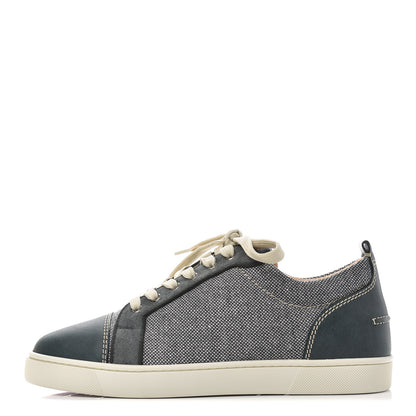 Christian Louboutin Calfskin Veau Velours Lisse Mens Louis Junior Flat Sneakers 42.5 Tsar 1 of 12