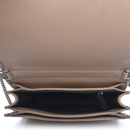 Saint Laurent Lambskin Quilted Small Becky Chain Bag Gold Sand 5 of 10