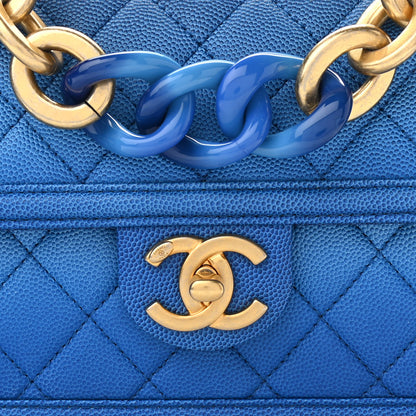 Chanel Caviar Quilted Small Sunset On The Sea Flap Blue 8 of 11