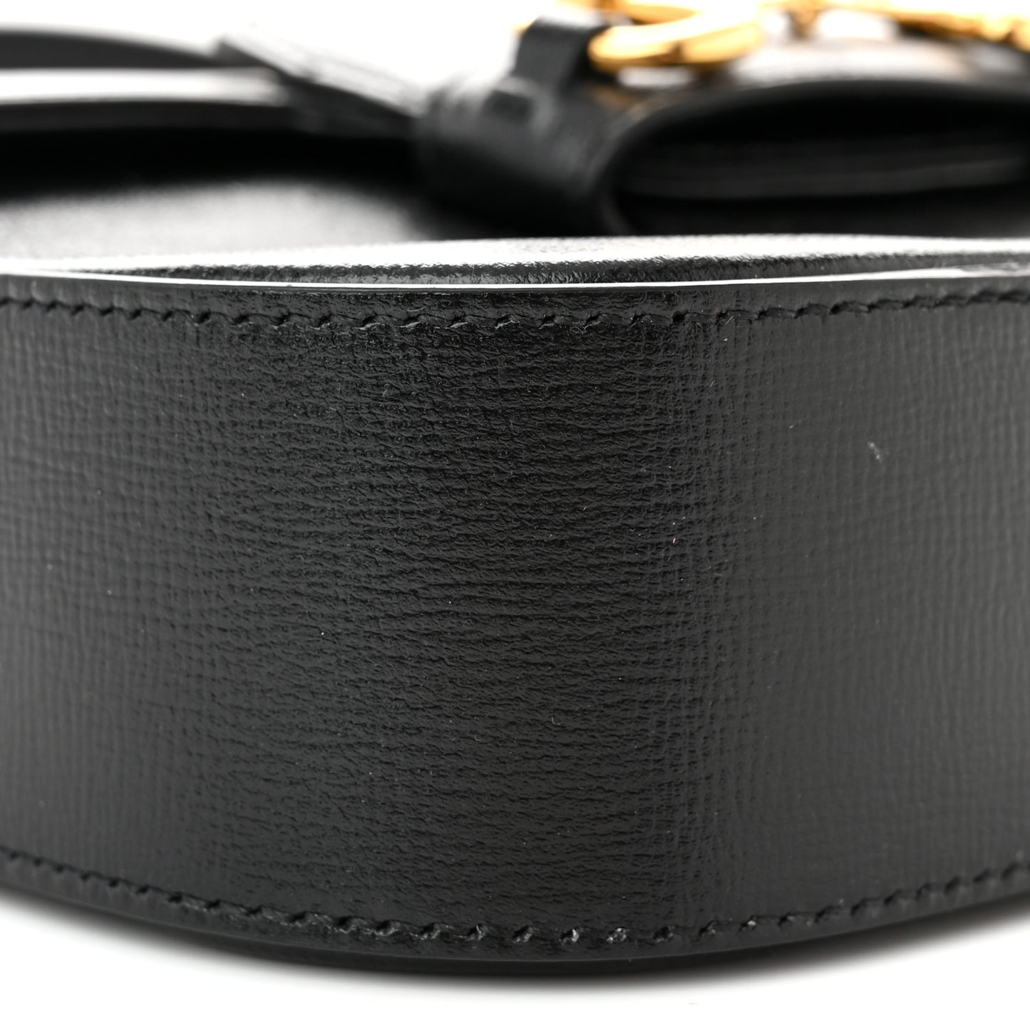 Azalea Calfskin Web Mini Horsebit 1955 Shoulder Bag Black