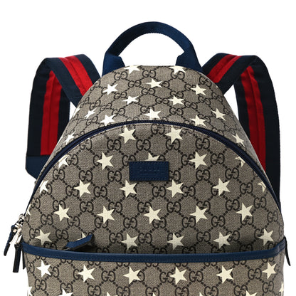 Gucci GG Supreme Monogram Stars Childrens Backpack Beige Ebony Yellow Royal 8 of 10