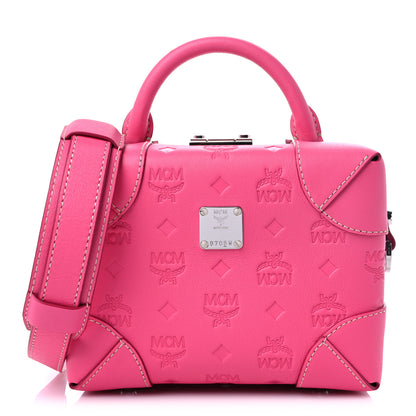 MCM Calfskin Ottomar Monogram Small Berlin Crossbody Sugar Pink 1 of 10