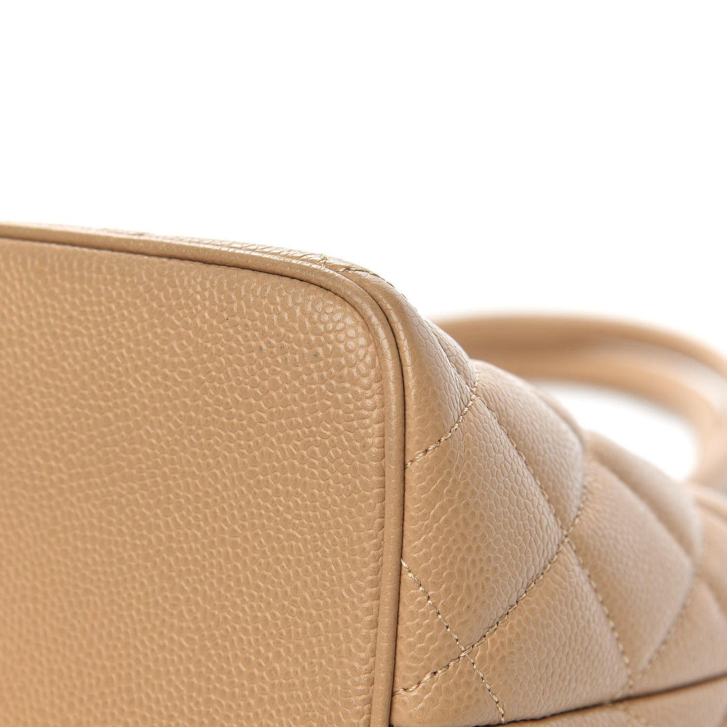 Caviar Quilted Medallion Tote Beige