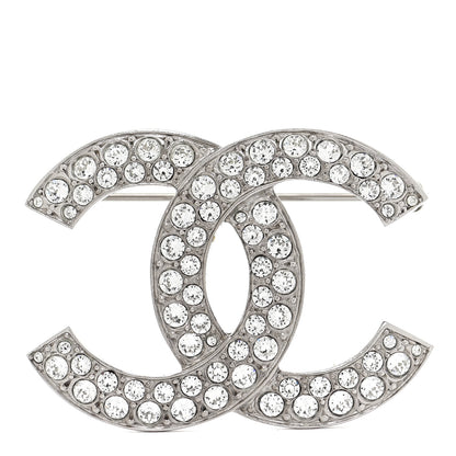 Chanel Crystal Palais Garnier CC Brooch Silver 1 of 5