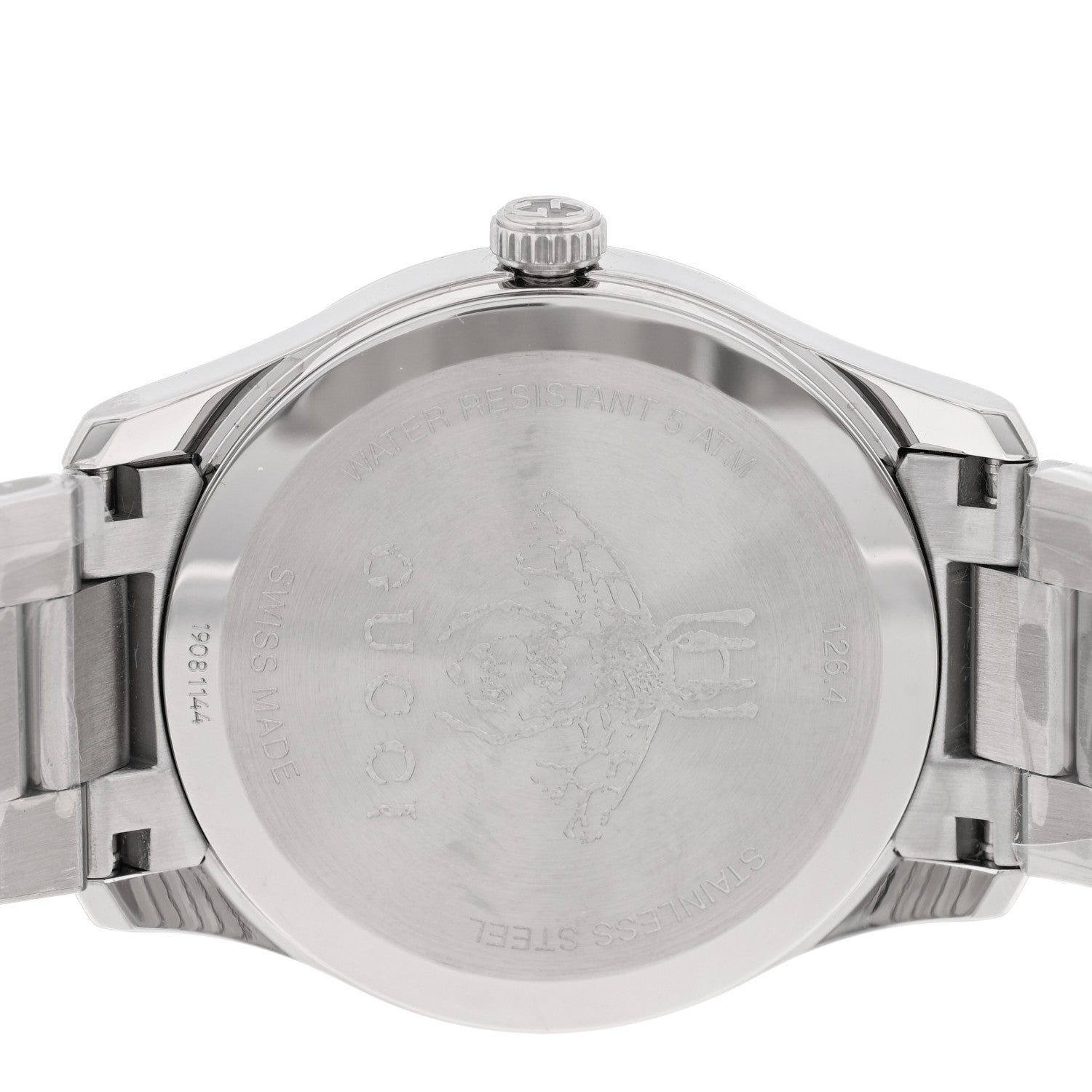 Gucci Stainless Steel 38mm G-Timeless Charm Quartz Watch Black 4 of 5