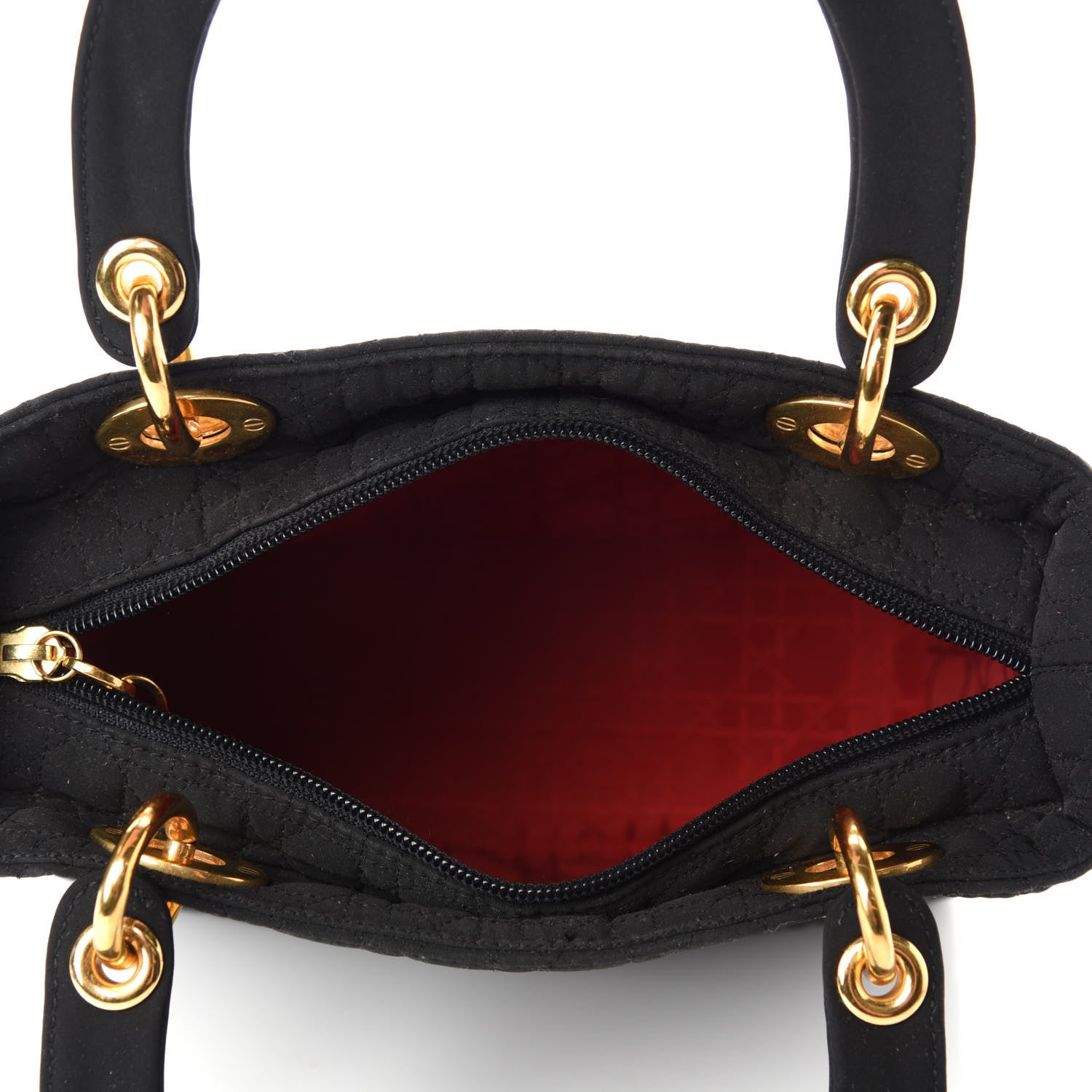 Christian Dior Nylon Cannage Medium Lady Dior Black 5 of 10