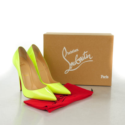 Christian Louboutin Patent So Kate 120 Pumps 39.5 Neon Yellow 6 of 6