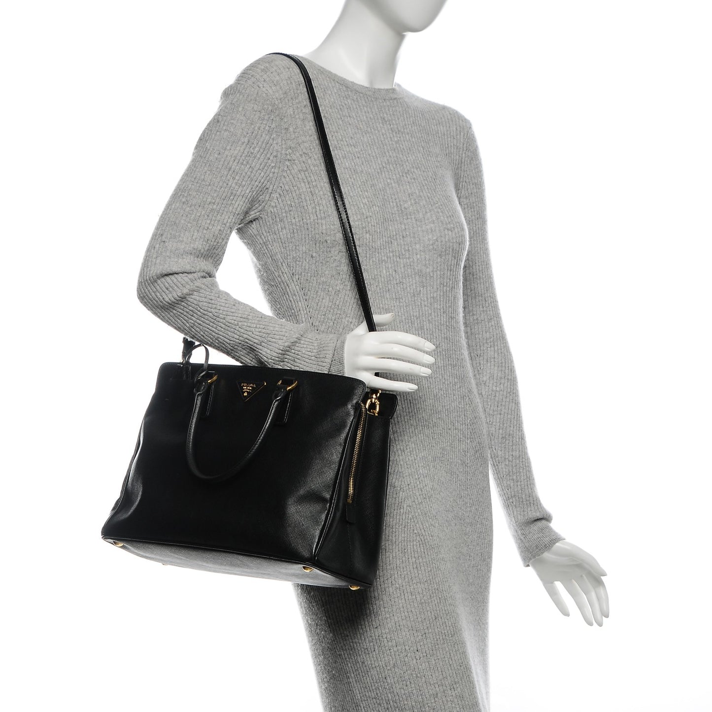 Saffiano Lux Large Tote Nero Black